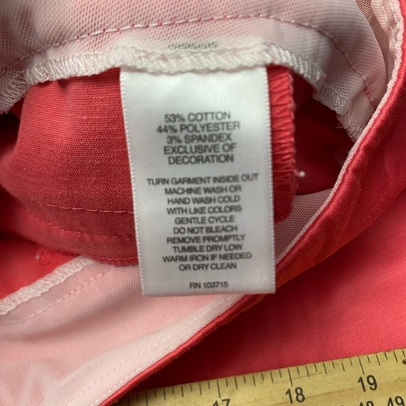 Valerie Stevens Pink Ankle Crop Capri Pants Faux Pockets Size 10P - Picture 6 of 9